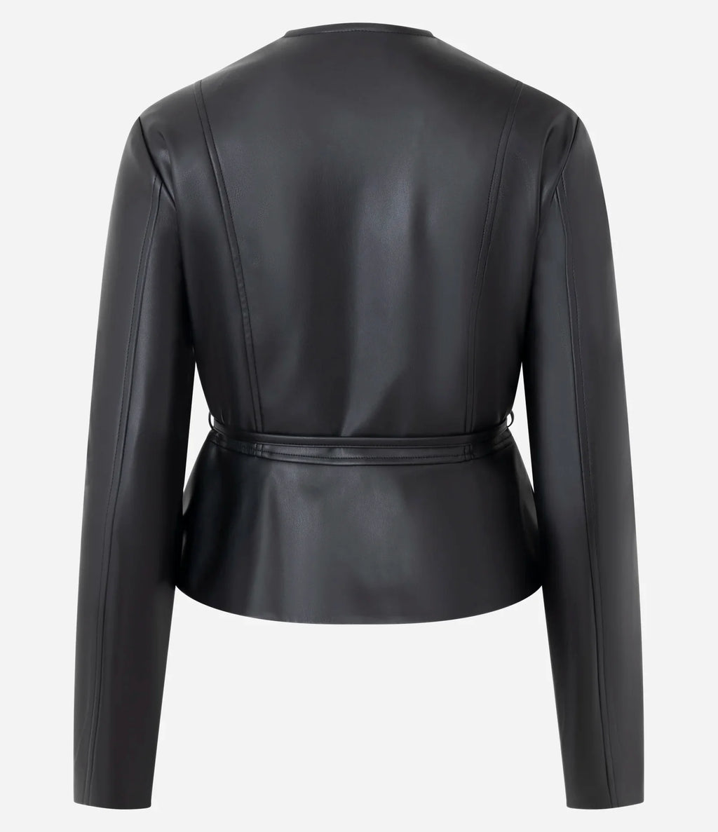 Women’s Black colarless zip Closure Jacket