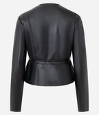 Women’s Black colarless zip Closure Jacket