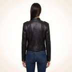 Women’s Black Genuine Cross Closure Jacket