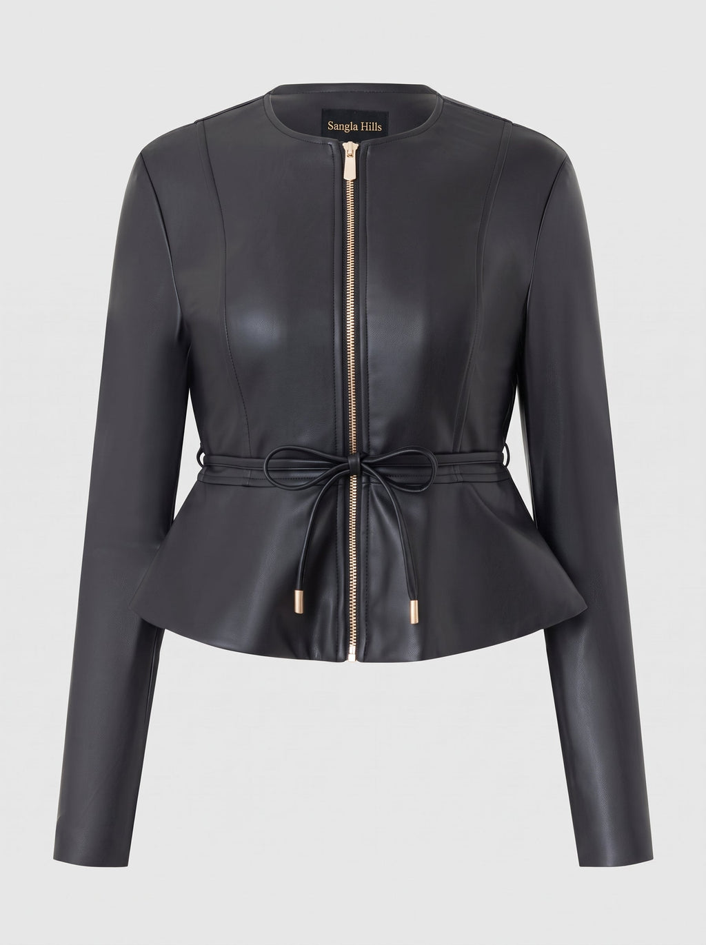 Women’s Black colarless zip Closure Jacket
