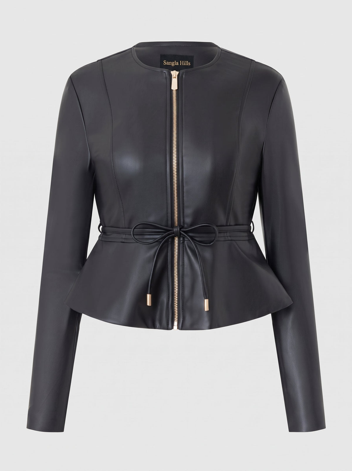 Women’s Black colarless zip Closure Jacket