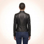 Retro Sleeky Black Leather Jacket